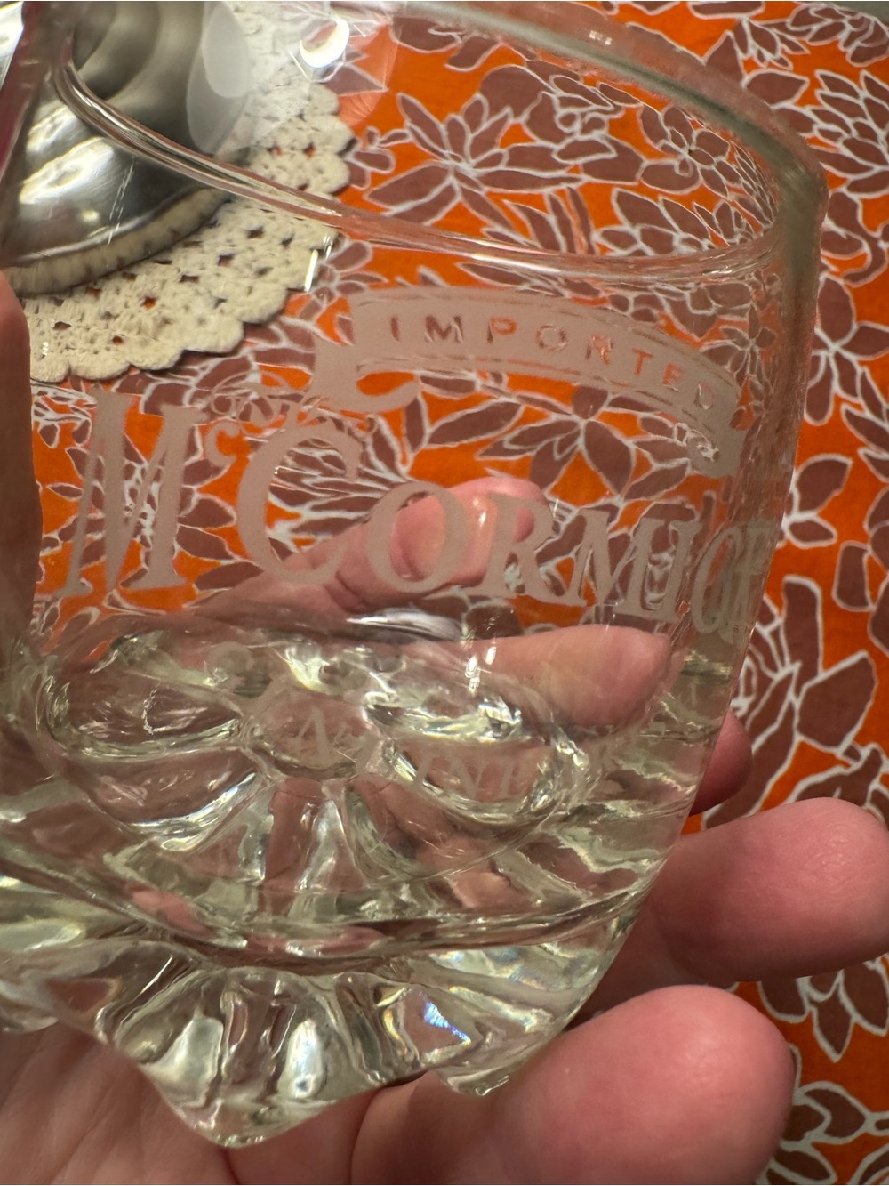 vintage McCormick's Imported Irish Whiskey lowball glass - Picture 7 of 9